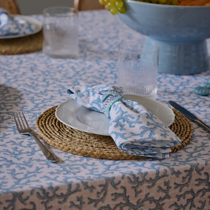 Hayman Coral Blue Napkin Set Of 4