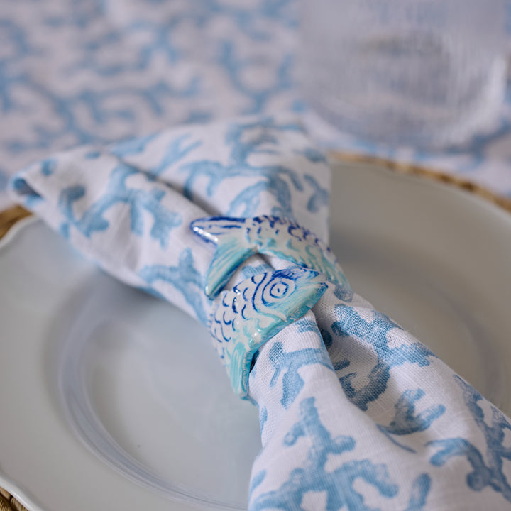 Fish Napkin Rings Set of 4 - Madras Link