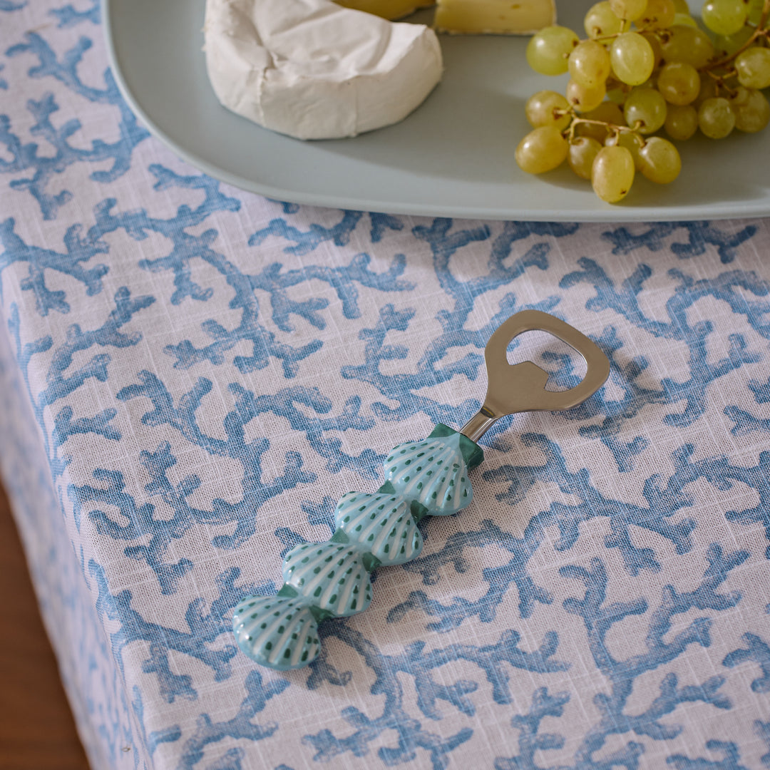 Scallop Blue Bottle Opener - Madras Link