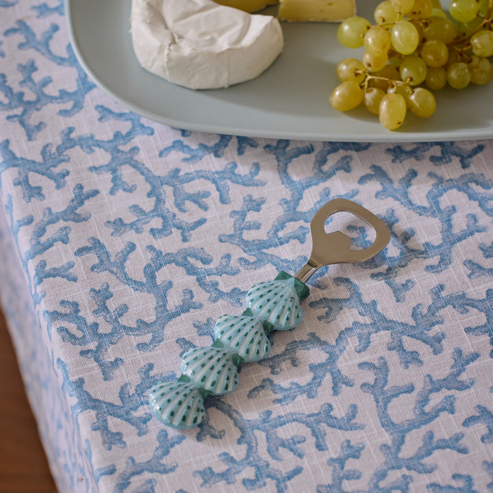 Scallop Blue Bottle Opener - Madras Link