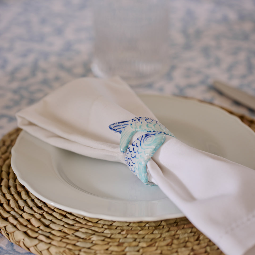 Fish Napkin Rings Set of 4 - Madras Link