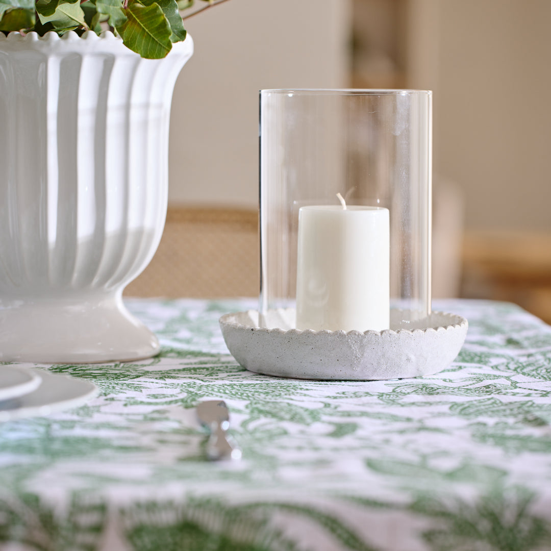 Neve White Ceramic Votive Large - Madras Link