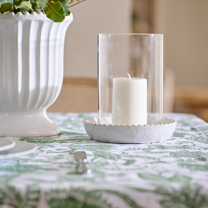 Neve White Ceramic Votive Large - Madras Link