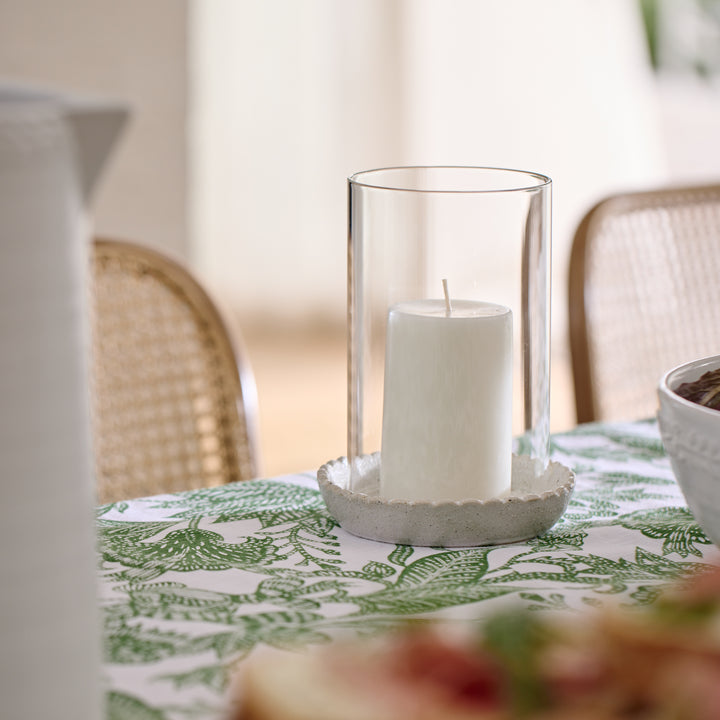 Neve White Ceramic Votive Small - Madras Link