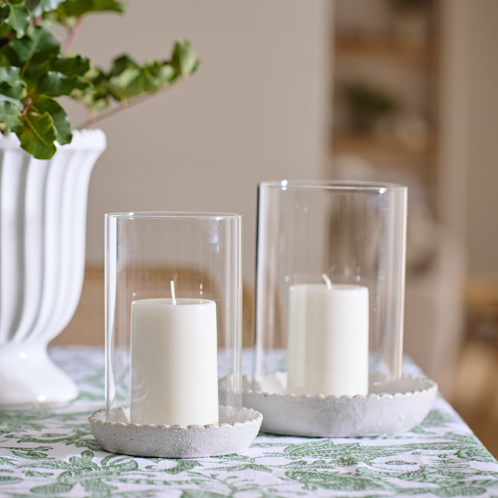 Neve White Ceramic Votive Large - Madras Link
