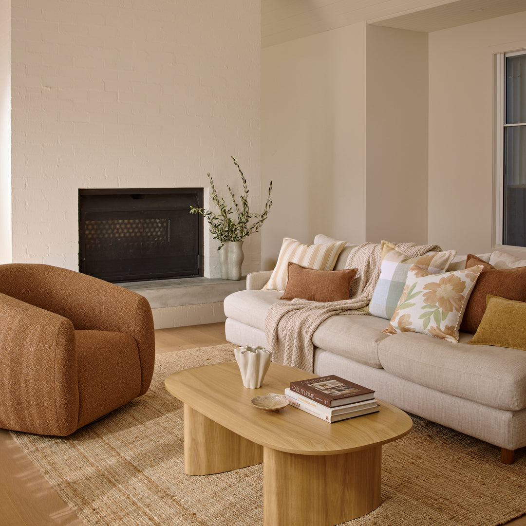 Rosie Caramel Cushion - Madras Link