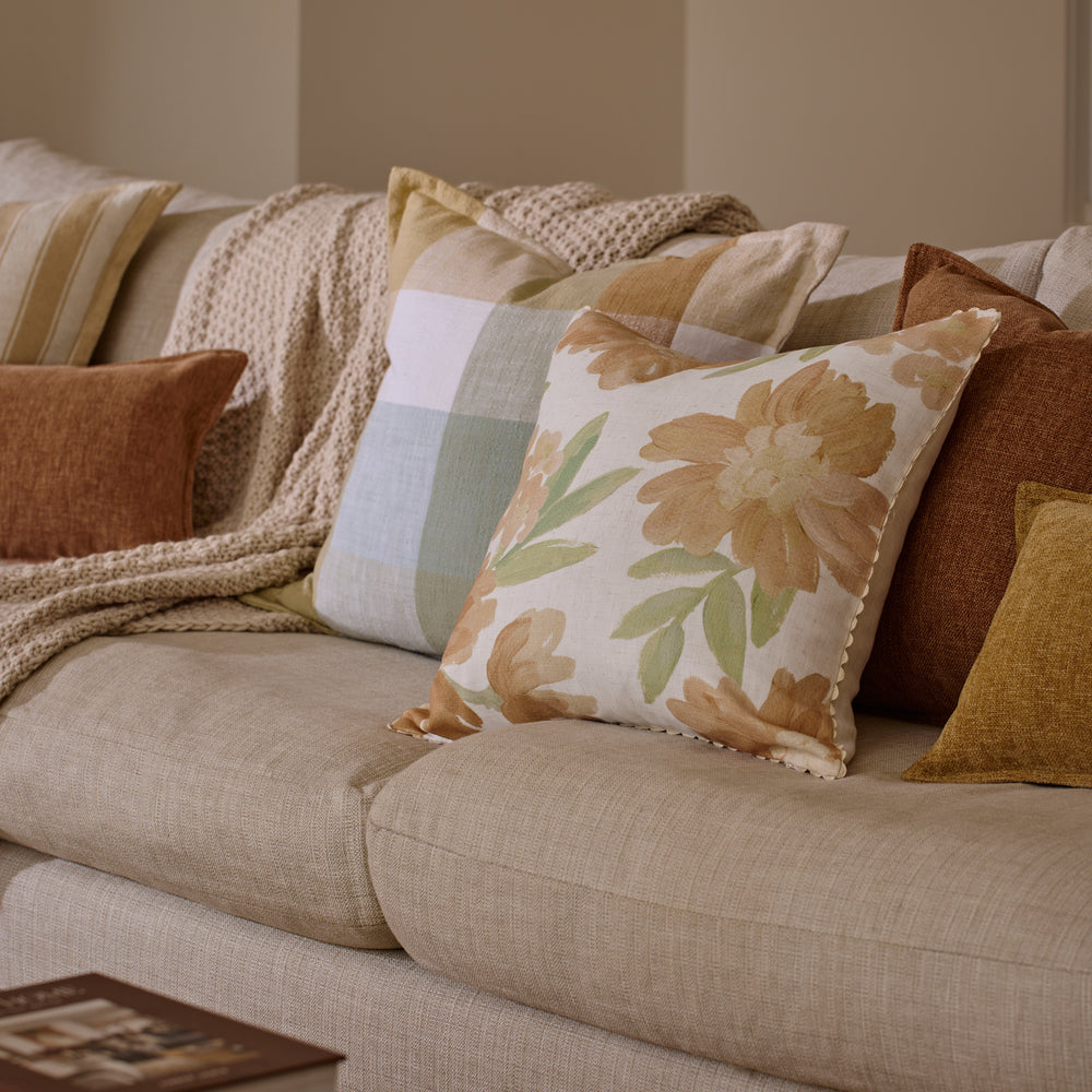 Rosie Caramel Cushion - Madras Link