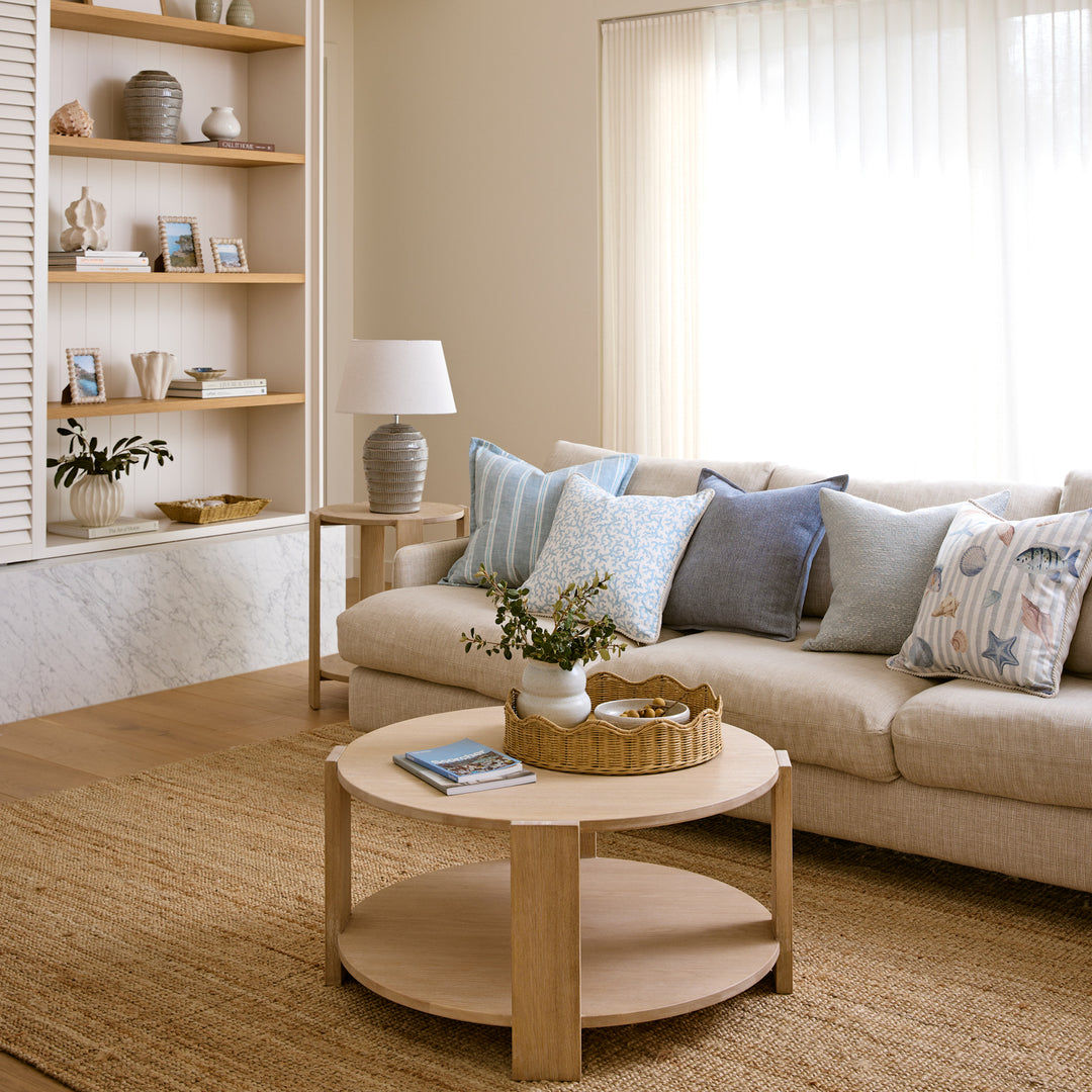Blake Soft Blue Lumbar Cushion - Madras Link