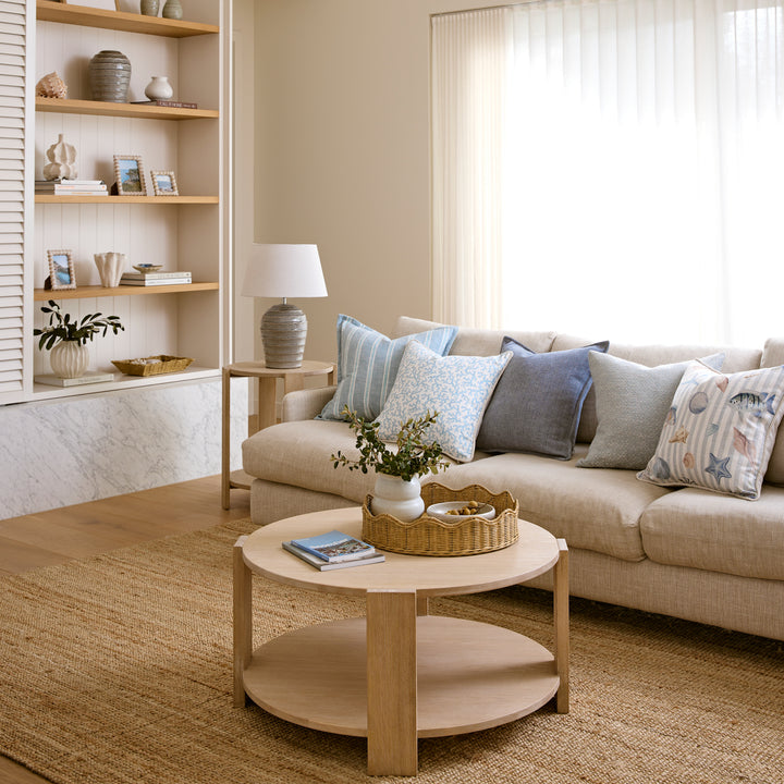 Blake Soft Blue Lumbar Cushion - Madras Link