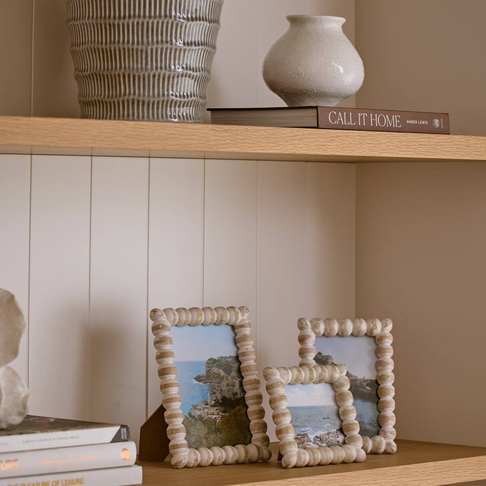 Bobbin Whitewash Photo Frame Square - Madras Link