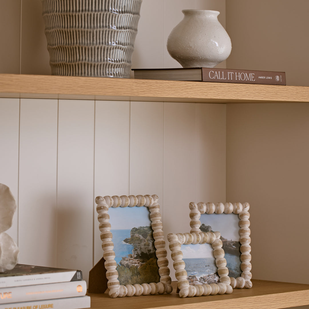 Bobbin Whitewash Photo Frame Square - Madras Link