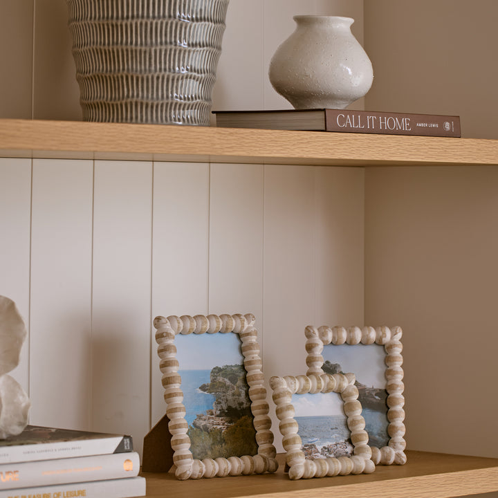 Bobbin Whitewash Photo Frame Square - Madras Link