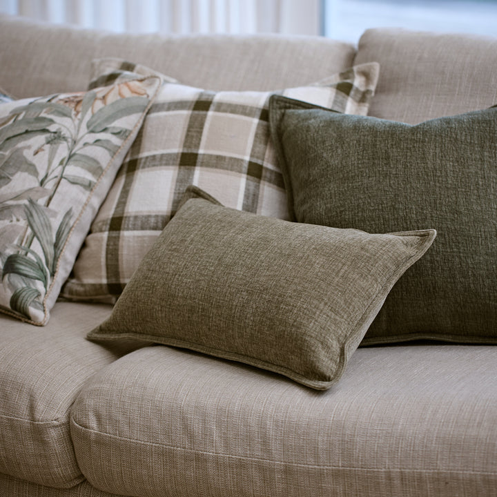 Blake Sage Green Lumbar Cushion - Madras Link