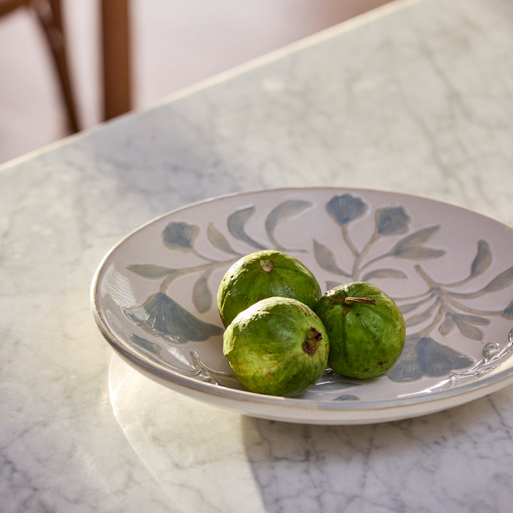 Samara Painted Blue Floral Platter - Madras Link