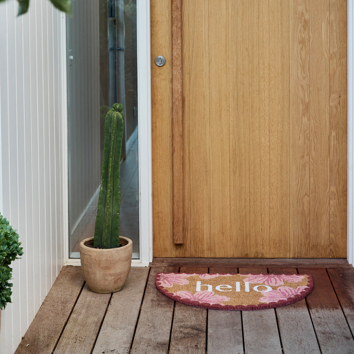 Hello Arch Doormat - Madras Link