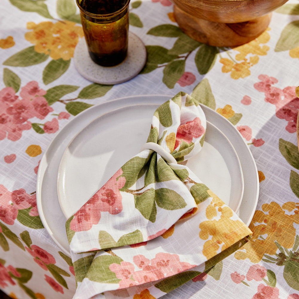 Annie Pink/Orange Napkin Set of 4 - Madras Link