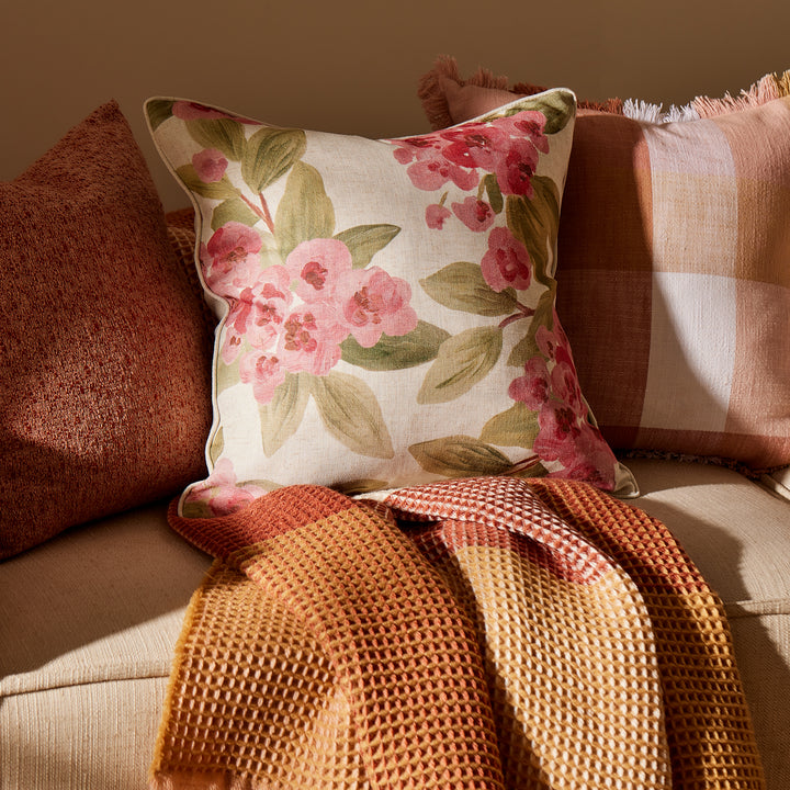 Annie Pink Cushion - Madras Link