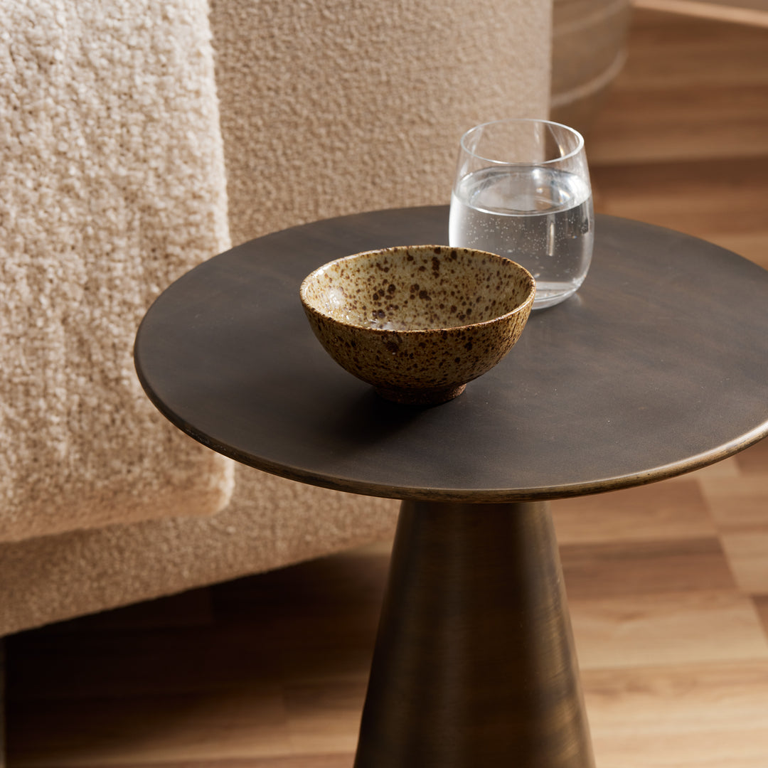 August Antique Brass Table - Madras Link