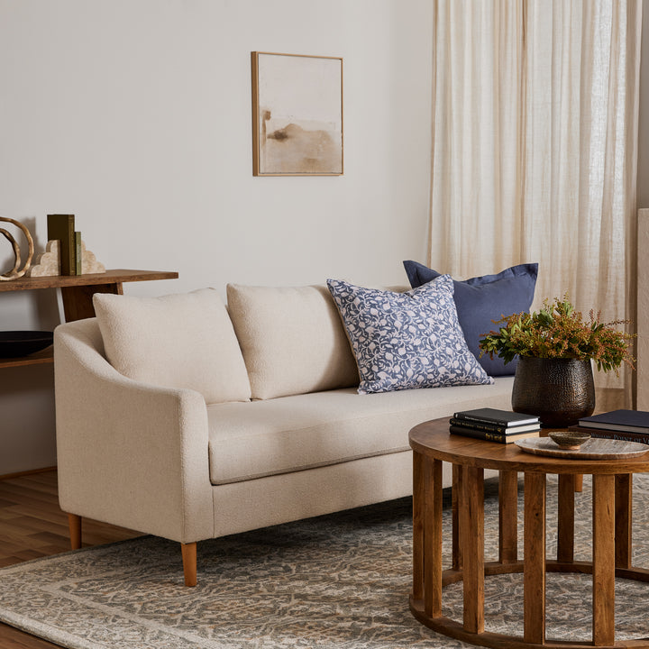 Vienna Blue / Beige Cushion - Madras Link