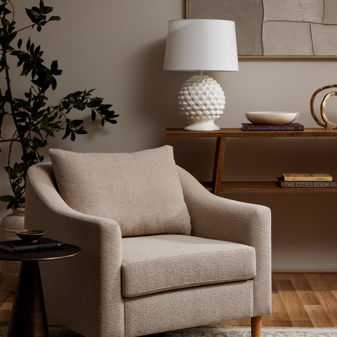 August Textured Stone Armchair - Madras Link