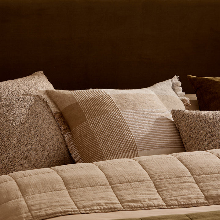 George Charcoal Woven Lumbar Cushion