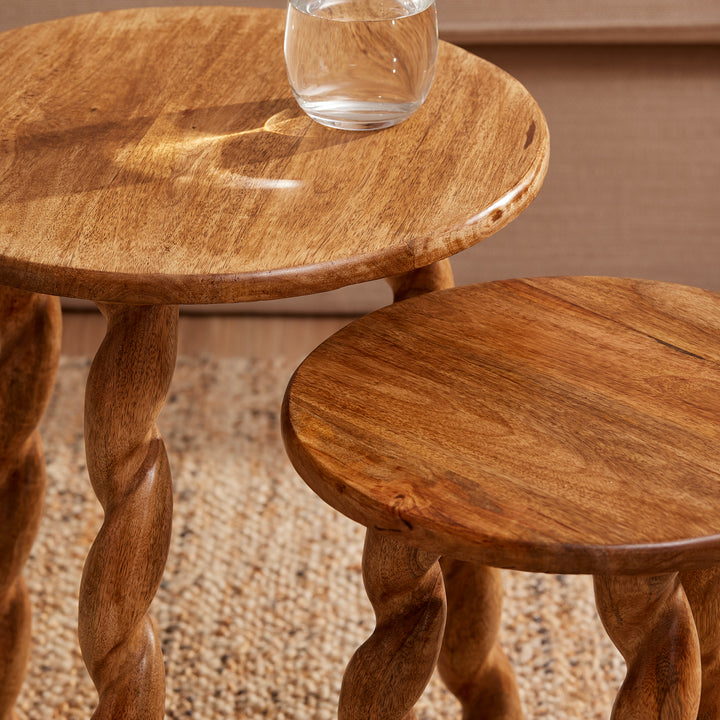 Nichols Twist Leg Side Table Set of 2 - Madras Link