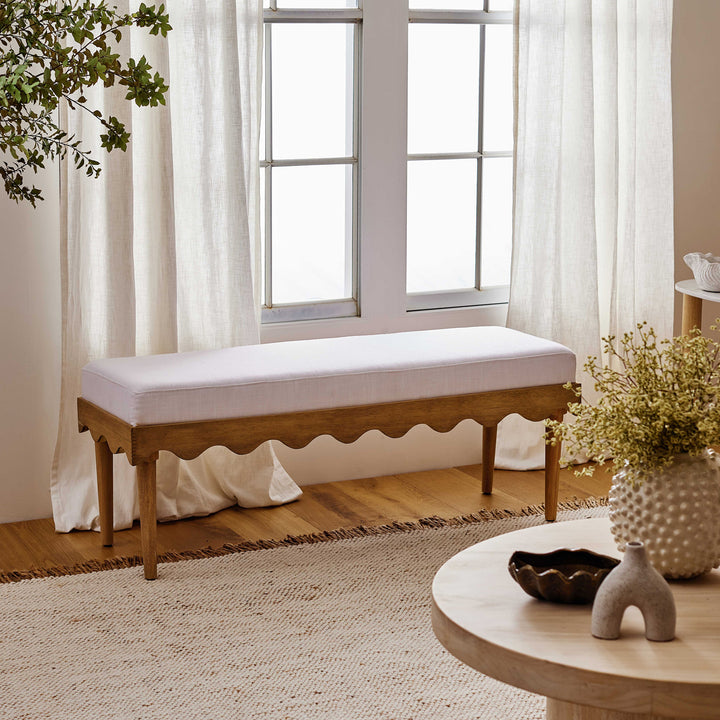Darcy White Wavy Bench - Madras Link