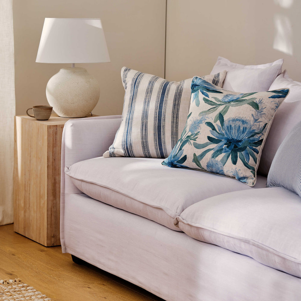 Starboard Blue Stripe Cushion - Madras Link