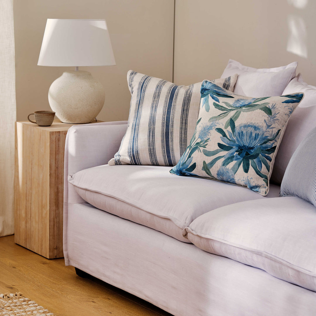 Starboard Blue Stripe Cushion - Madras Link