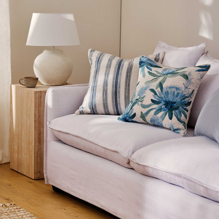 Starboard Blue Stripe Cushion - Madras Link