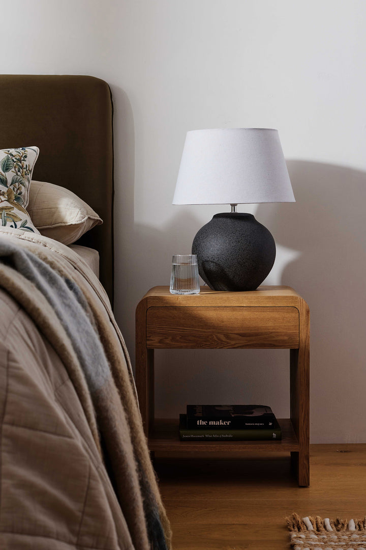 Nolan Oak Bedside Table - Madras Link