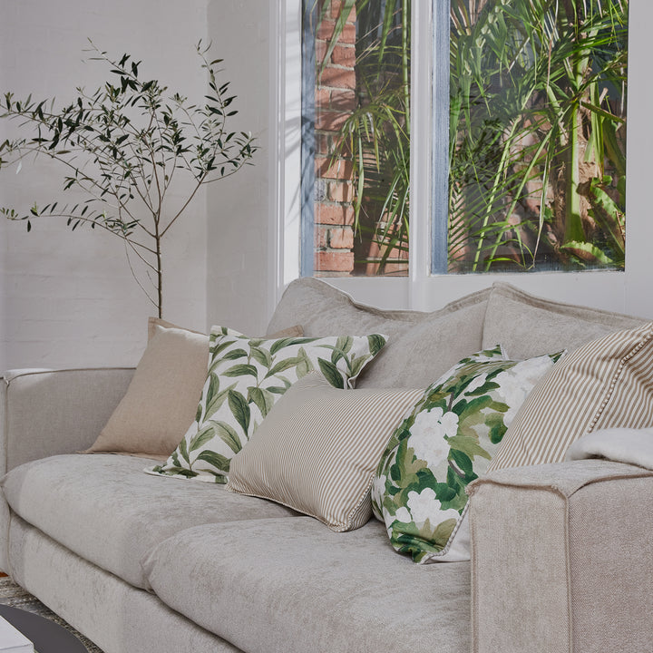 Morris Beige Stripe Cushion - Madras Link