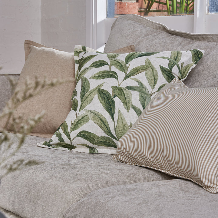 Morris Beige Stripe Lumbar Cushion