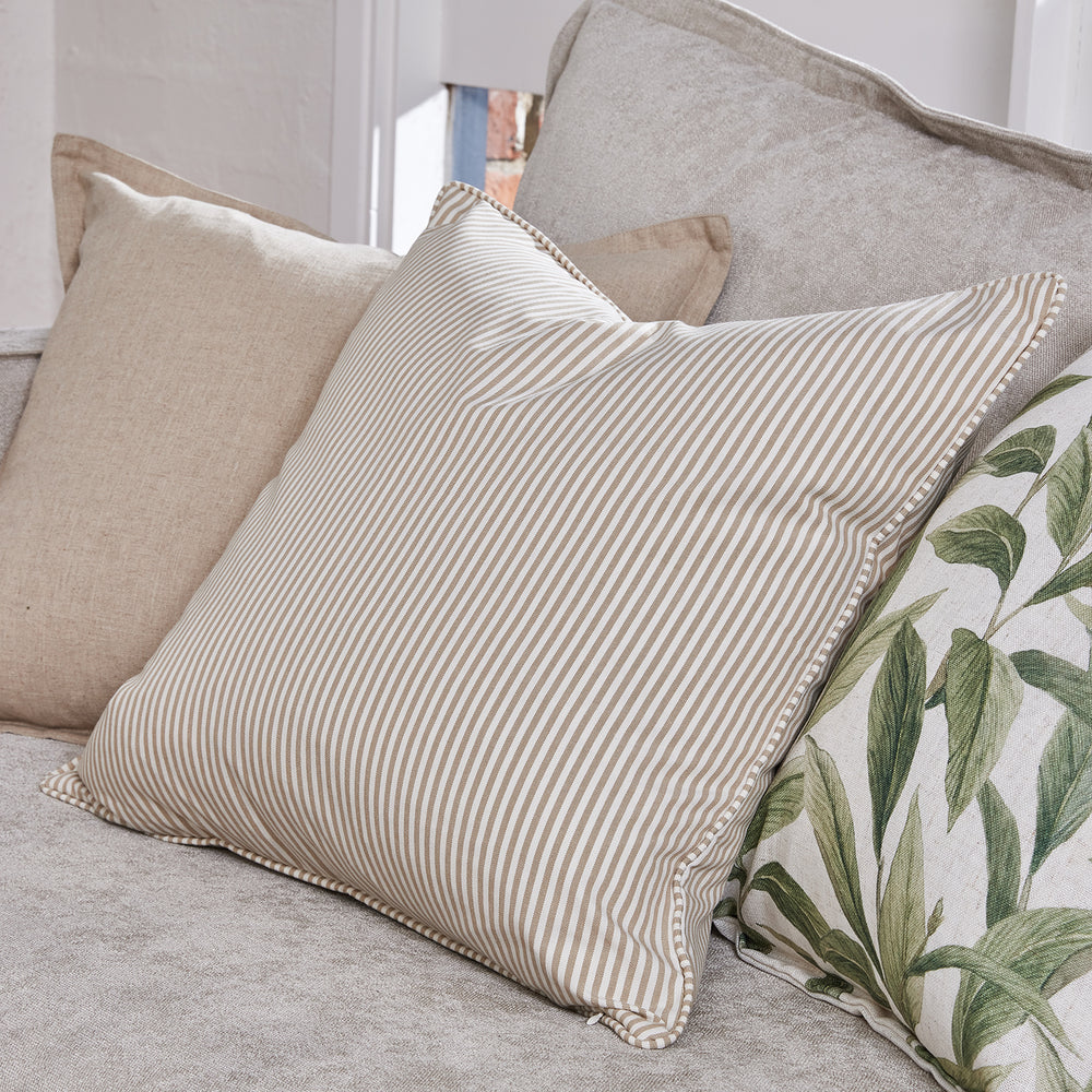 Morris Beige Stripe Cushion - Madras Link