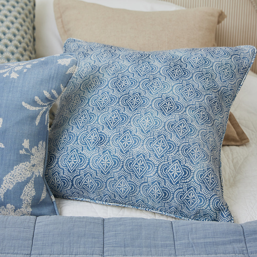 Aries Blue Cushion - Madras Link