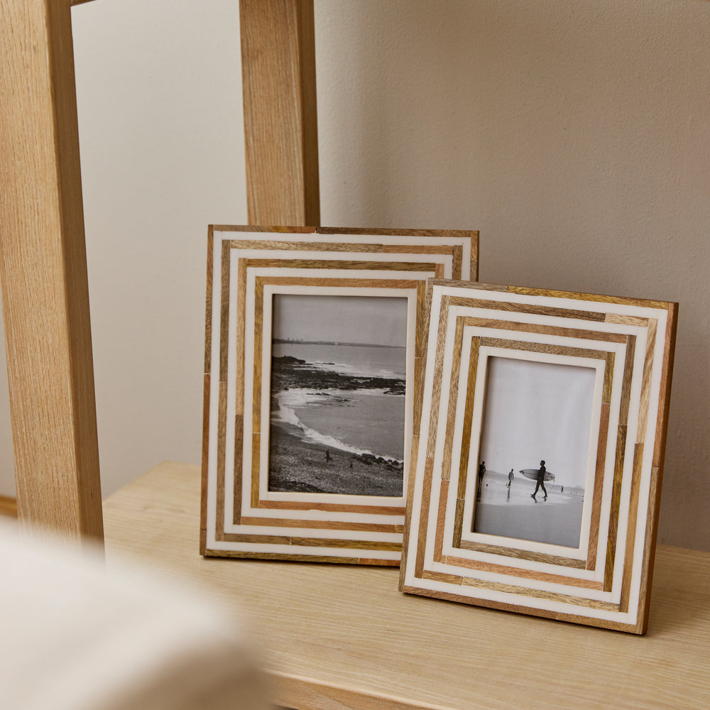 Linwood Natural/White Photo Frame Small - Madras Link