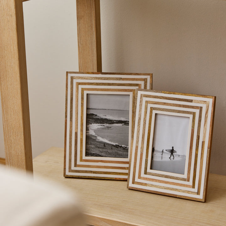 Linwood Natural/White Photo Frame Small - Madras Link
