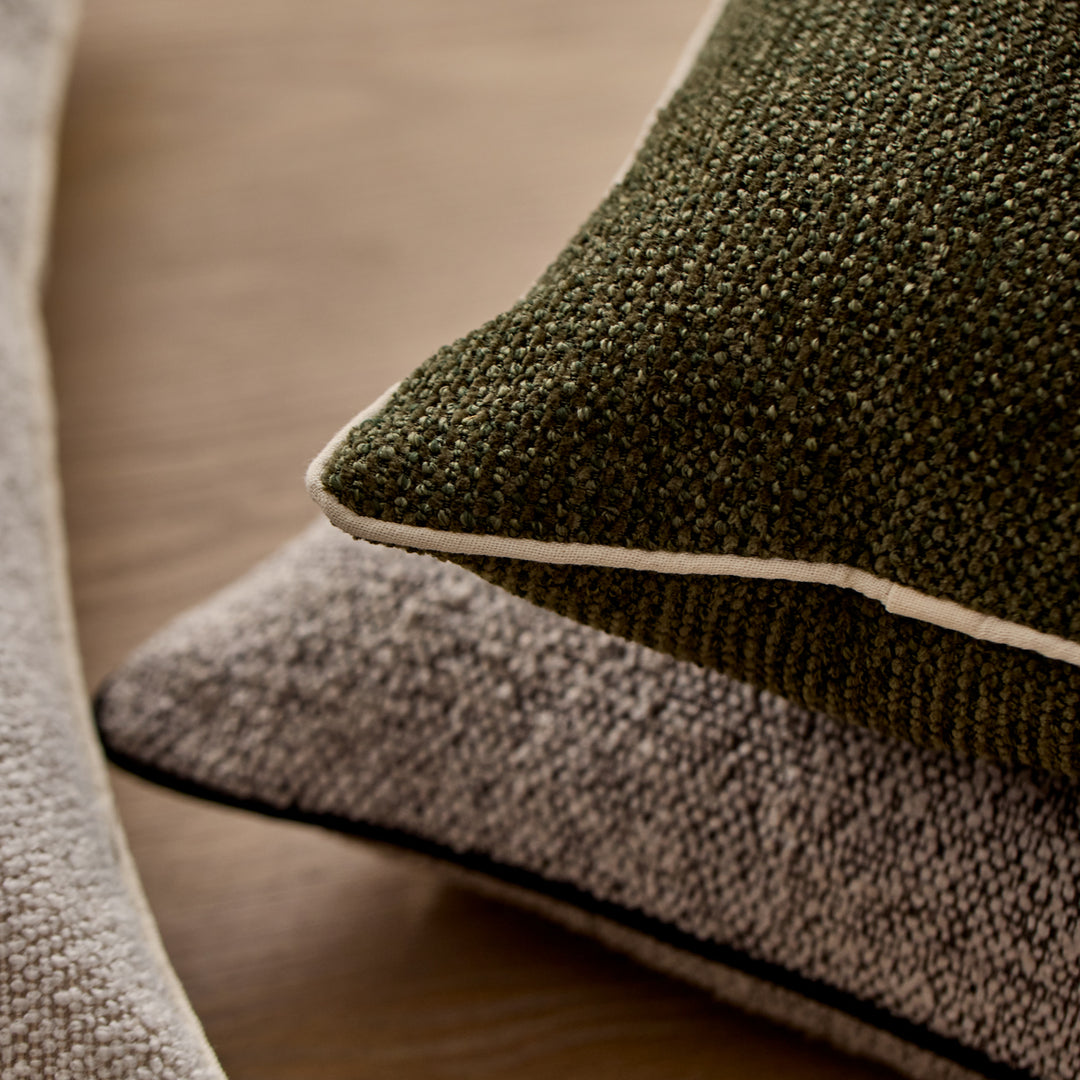 Casey Dark Green Melange Cushion - Madras Link