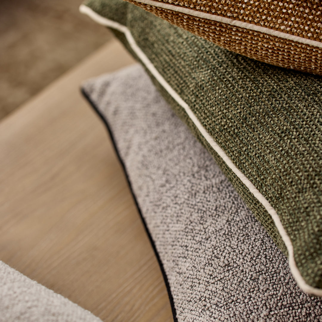 Casey Dark Neutral Melange Lumbar Cushion - Madras Link