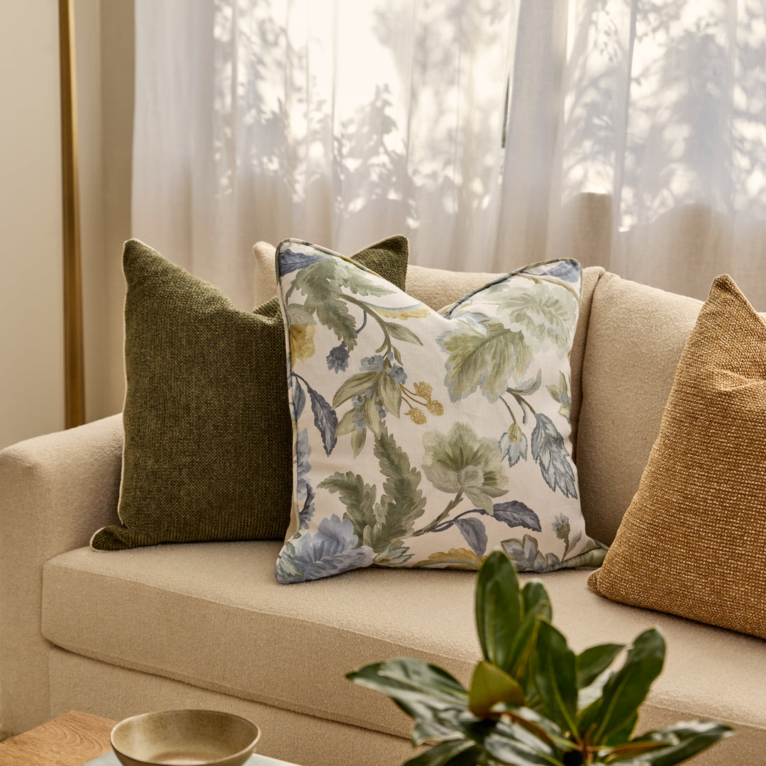 Casey Dark Green Melange Cushion - Madras Link