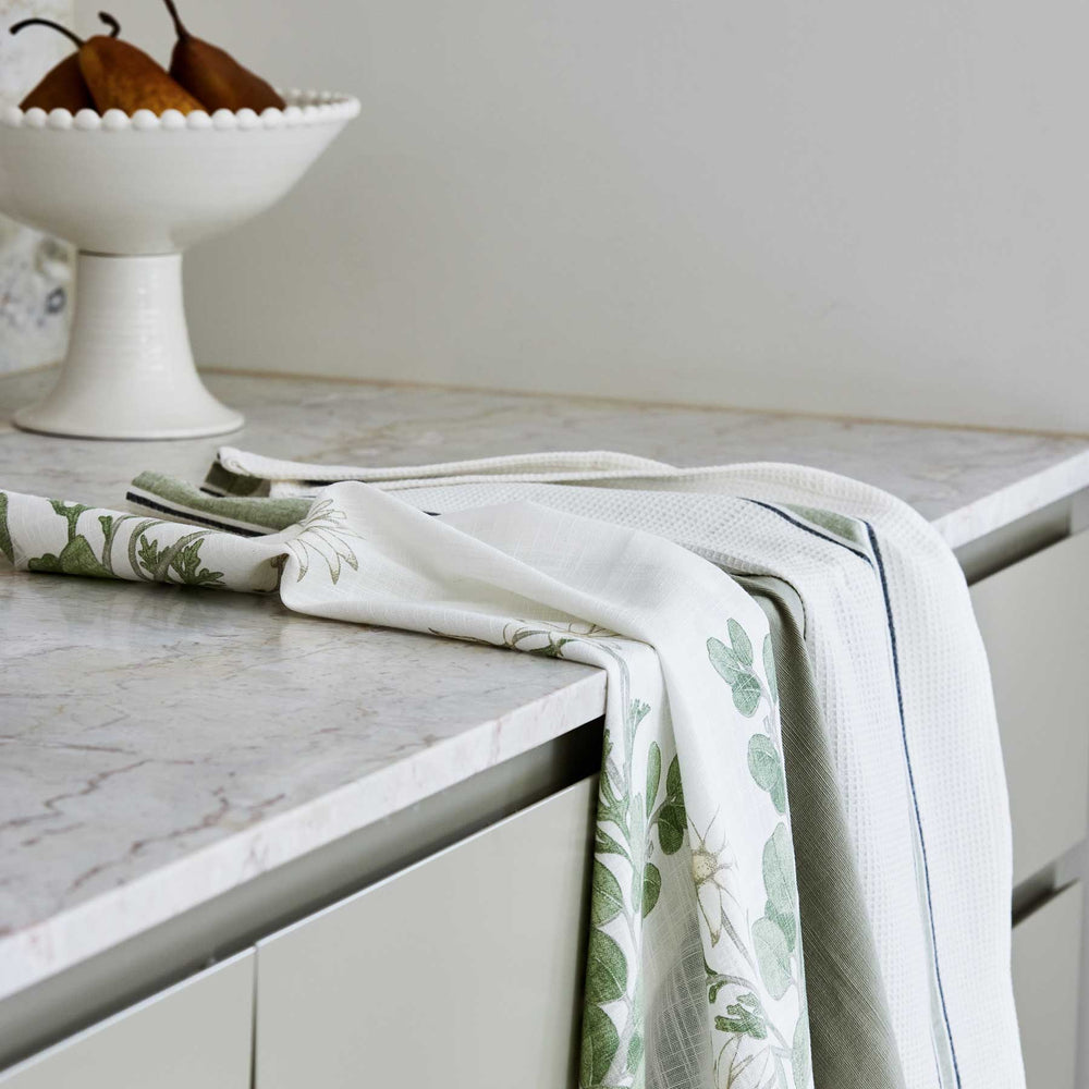 Flannel Flower Tea Towel - Pack of 3 - Madras Link