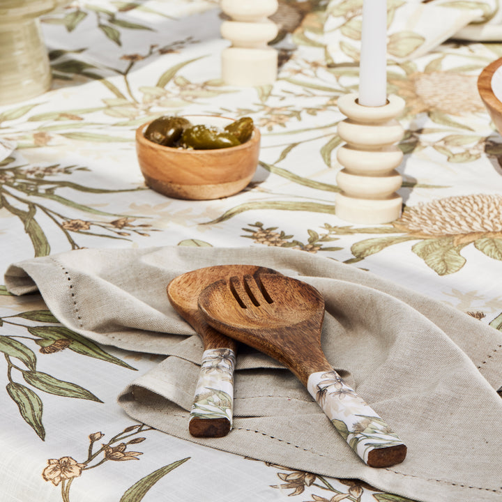 Glenelg Neutral Salad Servers - Madras Link