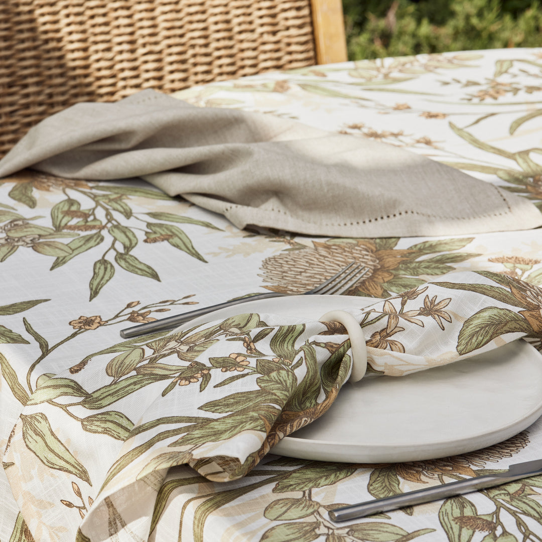 Glenelg Neutral Tablecloth - Madras Link