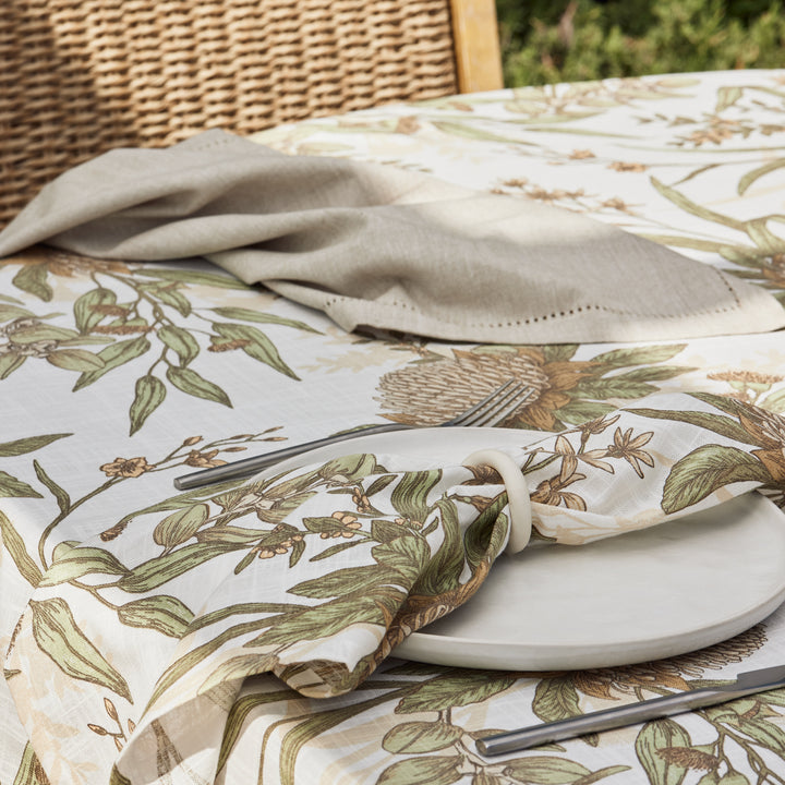 Glenelg Neutral Tablecloth - Madras Link