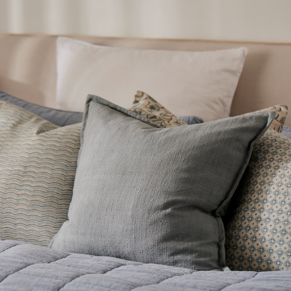 Lincoln Mist Blue Cushion - Madras Link