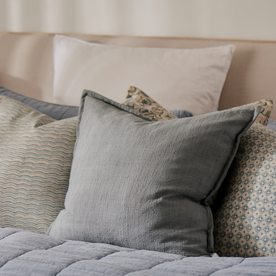 Lincoln Mist Blue Cushion - Madras Link