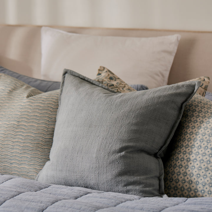 Lincoln Mist Blue Cushion - Madras Link