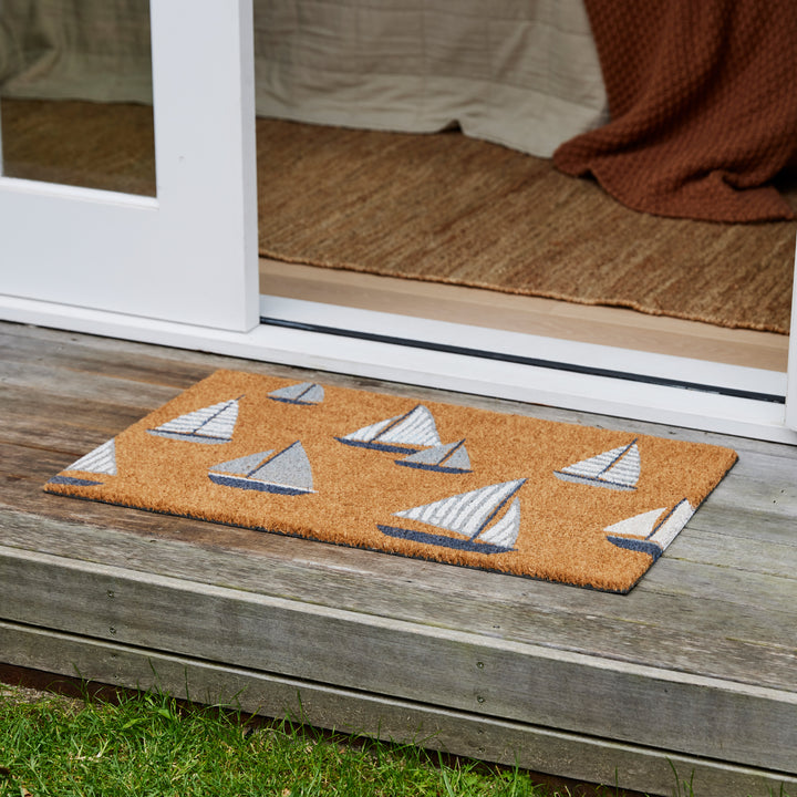 Sailing Boats Doormat - Madras Link