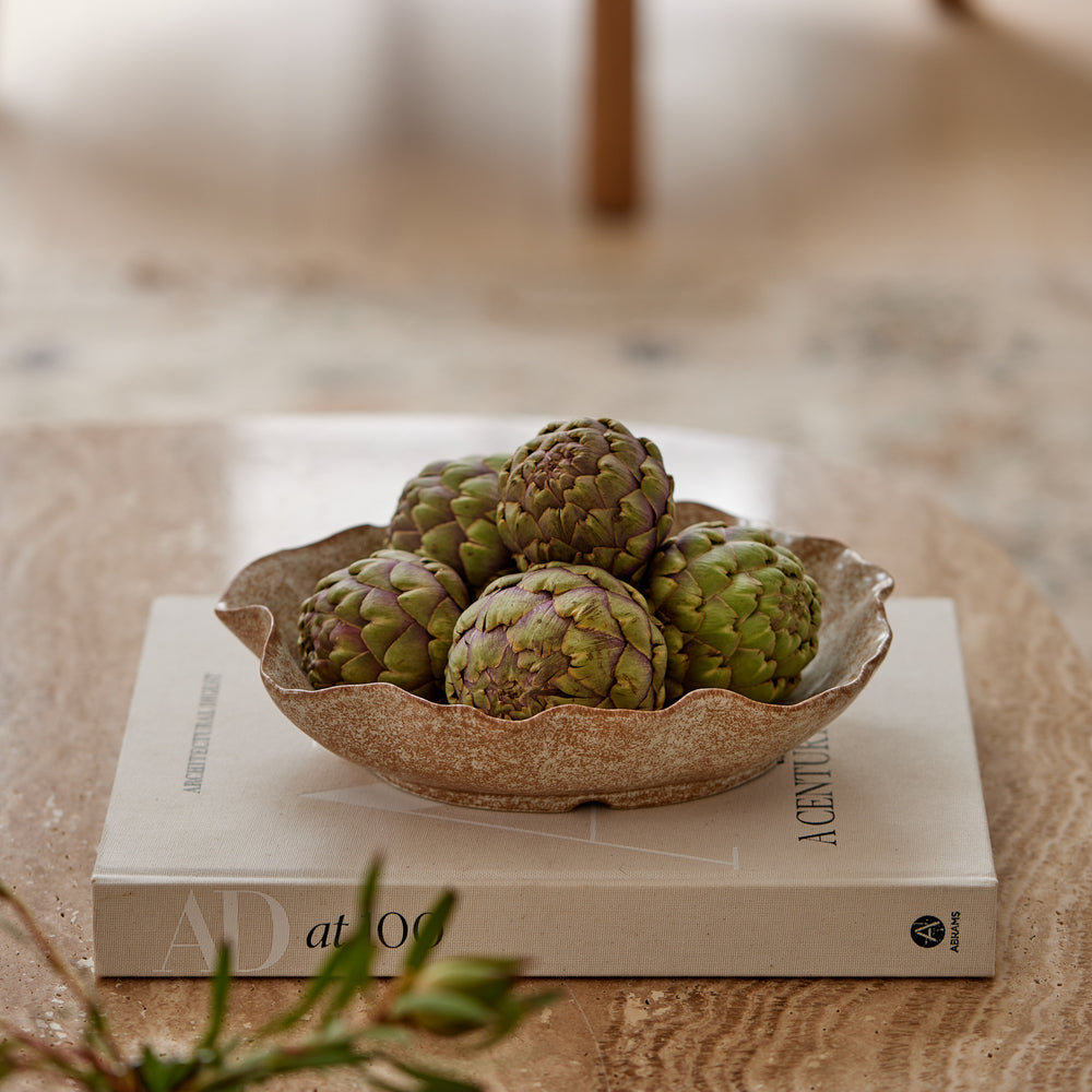 Alba Natural Glazed Decorative Plate - Madras Link