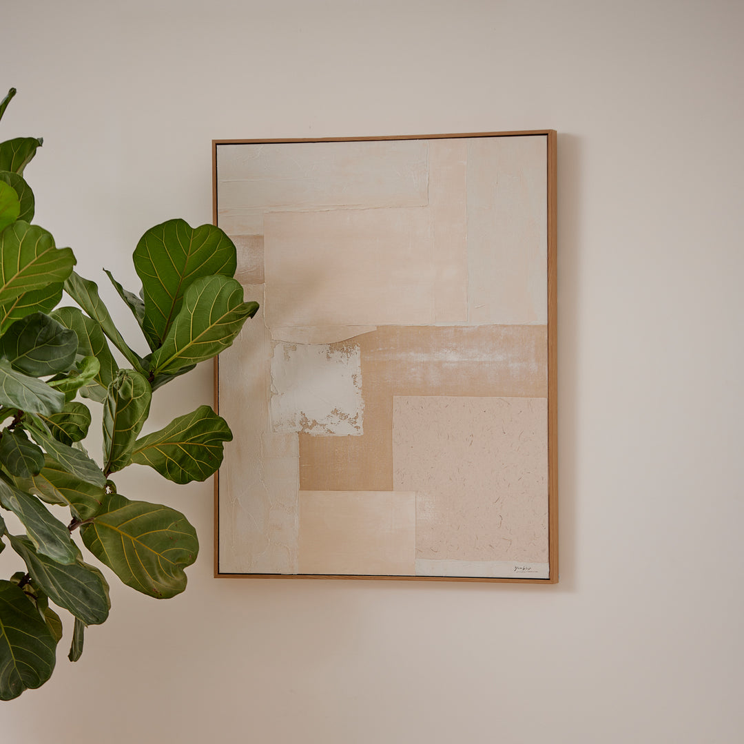 Otis Natural Textured Canvas Artwork - Madras Link